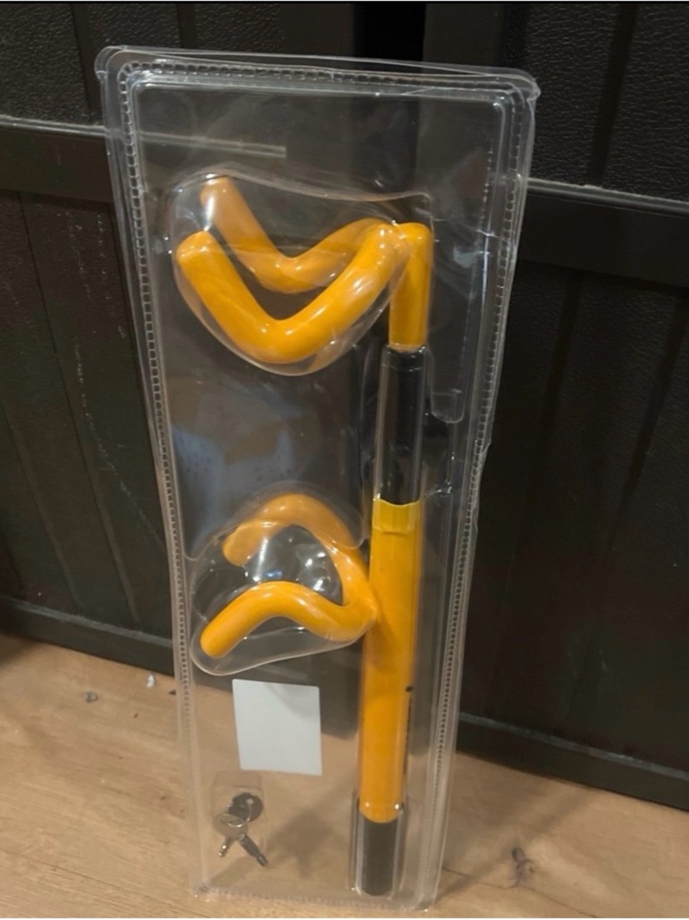 Yellow Steering Wheel Club Lock with Keys